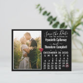Wedding Save the Date December 2020 Calendar Photo (Staand voorkant)