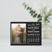 Wedding Save the Date December 2023 Calendar Photo Uitnodiging Briefkaart (Staand voorkant)