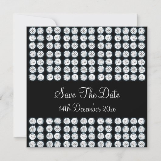 Wedding Save the Date Diamonds (Voorkant)