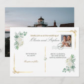 wedding save the date engagement invite (Voorkant / Achterkant)