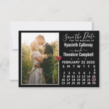Wedding Save the Date February 2020 Calendar Photo
