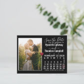 Wedding Save the Date February 2020 Calendar Photo Uitnodiging Briefkaart (Staand voorkant)
