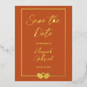 Wedding Save the Date Folie Invitation Briefkaart (Voorkant)
