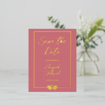 Wedding Save the Date Folie Invitation Briefkaart