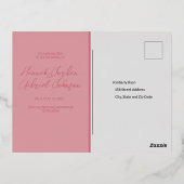 Wedding Save the Date Folie Invitation Briefkaart (Achterkant)