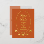 Wedding Save the Date Folie Invitation Briefkaart (Voorkant / Achterkant)