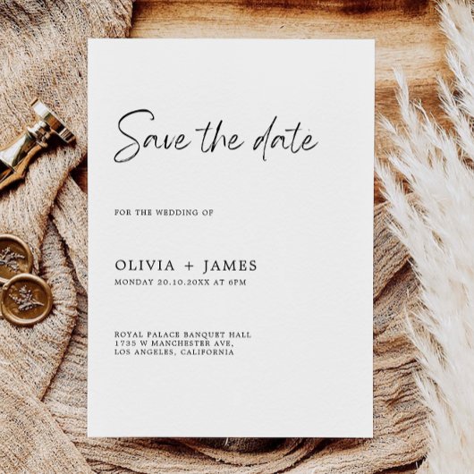 Wedding Save the Date Invitation Kaart
