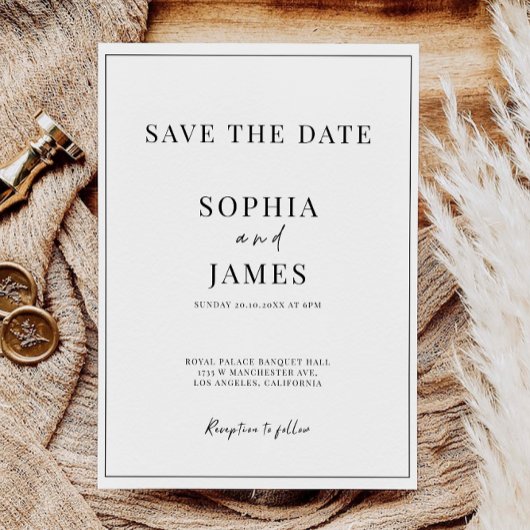 Wedding Save the Date Invitation Kaart