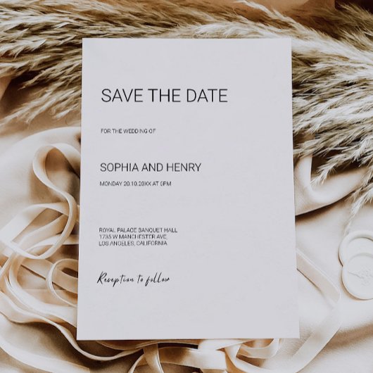 Wedding Save the Date Invitation Kaart