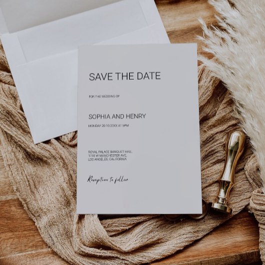 Wedding Save the Date Invitation Kaart