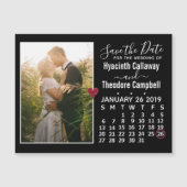 Wedding Save the Date January 2019 Calendar Photo (Voorkant)
