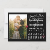 Wedding Save the Date January 2021 Calendar Photo Magnetische Uitnodiging (Voorkant)