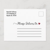 Wedding Save the Date January 2023 Calendar Photo Uitnodiging Briefkaart (Achterkant)