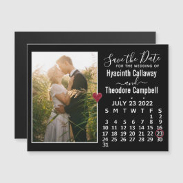 Wedding Save the Date Juli 2022 Calendar Photo Magnetische Uitnodiging