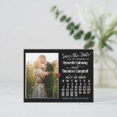 Wedding Save the Date Juli 2024 Calendar Photo Uitnodiging Briefkaart (Staand voorkant)