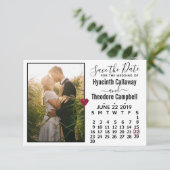 Wedding Save the Date June 2019 Calendar Photo (Staand voorkant)