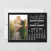 Wedding Save the Date June 2020 Calendar Photo Magnetische Uitnodiging (Voorkant)
