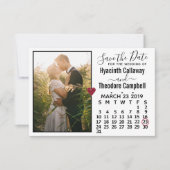 Wedding Save the Date March 2019 Calendar Photo (Voorkant)