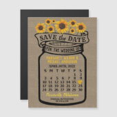 Wedding Save the Date Mason Jar Boerderij April 20 Magnetische Uitnodiging (Voorkant / Achterkant)