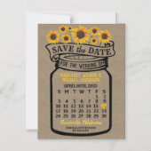 Wedding Save the Date Mason Jar Boerderij April 20 Magnetische Uitnodiging (Voorkant)
