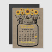 Wedding Save the Date Mason Jar Boerderij June 202 Magnetische Uitnodiging (Voorkant / Achterkant)