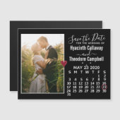 Wedding Save the Date May 2020 Calendar Photo Magnetische Uitnodiging (Voorkant / Achterkant)