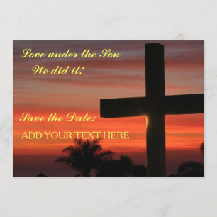 Wedding Save The Date Notice Christelijk Kaart