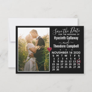 Wedding Save the Date November 2020 Calendar Photo