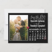 Wedding Save the Date November 2021 Calendar Photo Magnetische Uitnodiging (Voorkant)