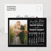 Wedding Save the Date November 2022 Calendar Photo Uitnodiging Briefkaart (Voorkant / Achterkant)