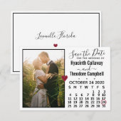 Wedding Save the Date Oktober 2020 Calendar Photo (Voorkant / Achterkant)