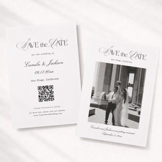 Wedding Save the Date Photo Kaart
