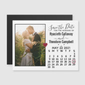 Wedding Save the Date Photo May 2021 Calendar Magnetische Uitnodiging (Voorkant / Achterkant)