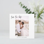 Wedding Save the Date Photo Minimalist (Staand voorkant)
