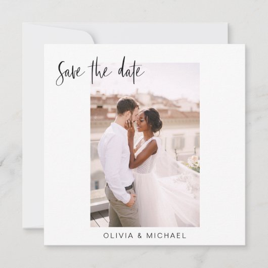 Wedding Save the Date Photo Minimalist (Voorkant)
