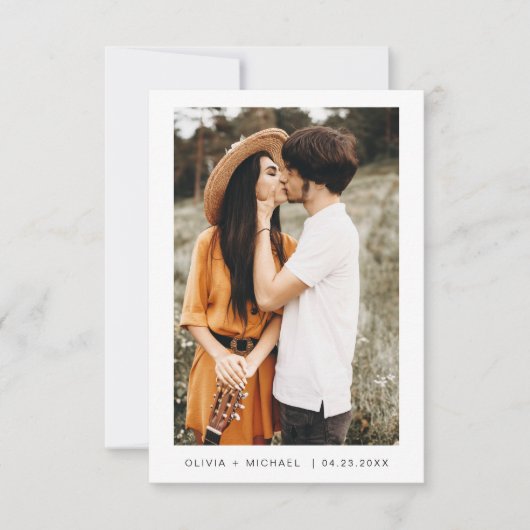 Wedding Save the Date Photo Minimalist (Voorkant)