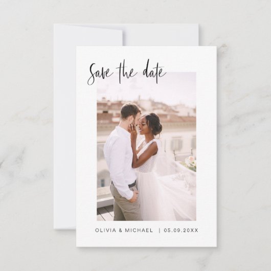 Wedding Save the Date Photo Minimalist (Voorkant)
