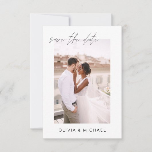 Wedding Save the Date Photo Minimalist (Voorkant)