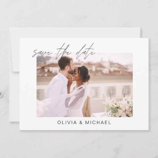 Wedding Save the Date Photo Minimalist (Voorkant)