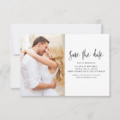 Wedding Save the Date Photo Romantic Elegant (Voorkant)