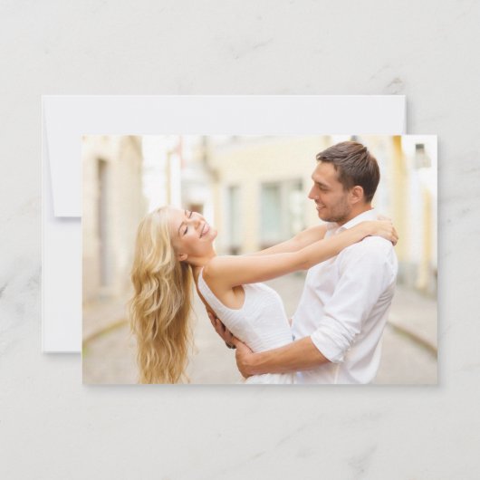 Wedding Save the Date Photo Romantic Elegant (Achterkant)