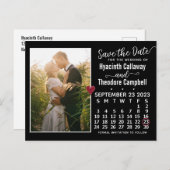 Wedding Save the Date September 2023 Calendar Pic Uitnodiging Briefkaart (Voorkant / Achterkant)