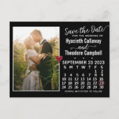 Wedding Save the Date September 2023 Calendar Pic Uitnodiging Briefkaart (Voorkant)
