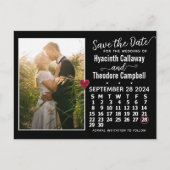 Wedding Save the Date September 2024 Calendar Pic Uitnodiging Briefkaart (Voorkant)