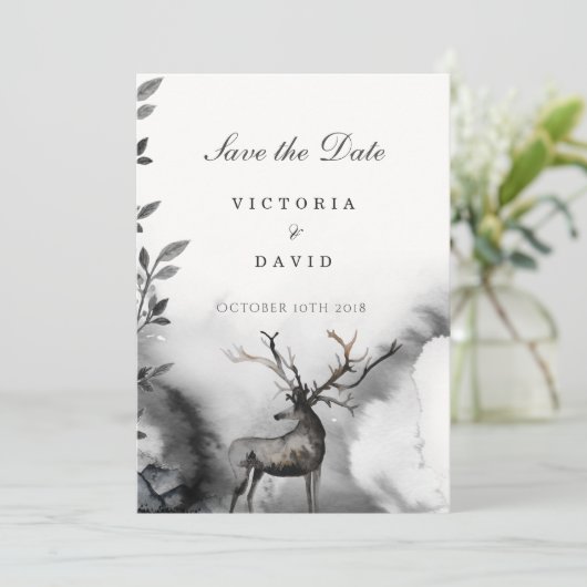 Wedding Save the Date Woodland Enchanted Forest (Staand voorkant)