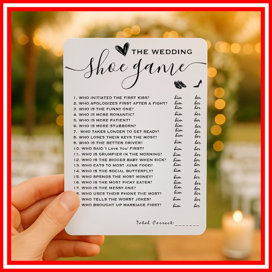 Wedding schoen spel Hij zei dat ze zei elegante sp Kaart