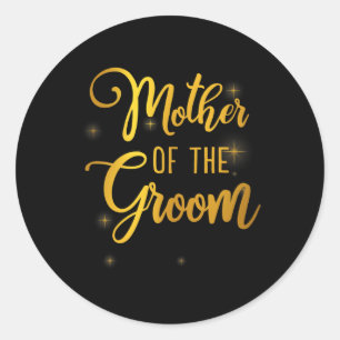 Wedding-schoenenmoeder van de bruidegom voor moede ronde sticker