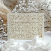 Wedding Scrollwork RSVP-kaart Kaart