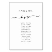 Wedding Seating Chart Cards Name Seat Plan Kaart (Achterkant)