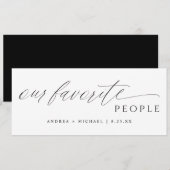 Wedding Seating Chart Our Favorite People Card (Voorkant / Achterkant)